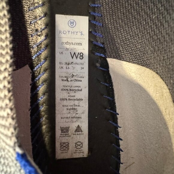 Rothy's The Flat Gray Round Toe Size 8 Ballet Slip On Travel Textile - Picture 7 of 7